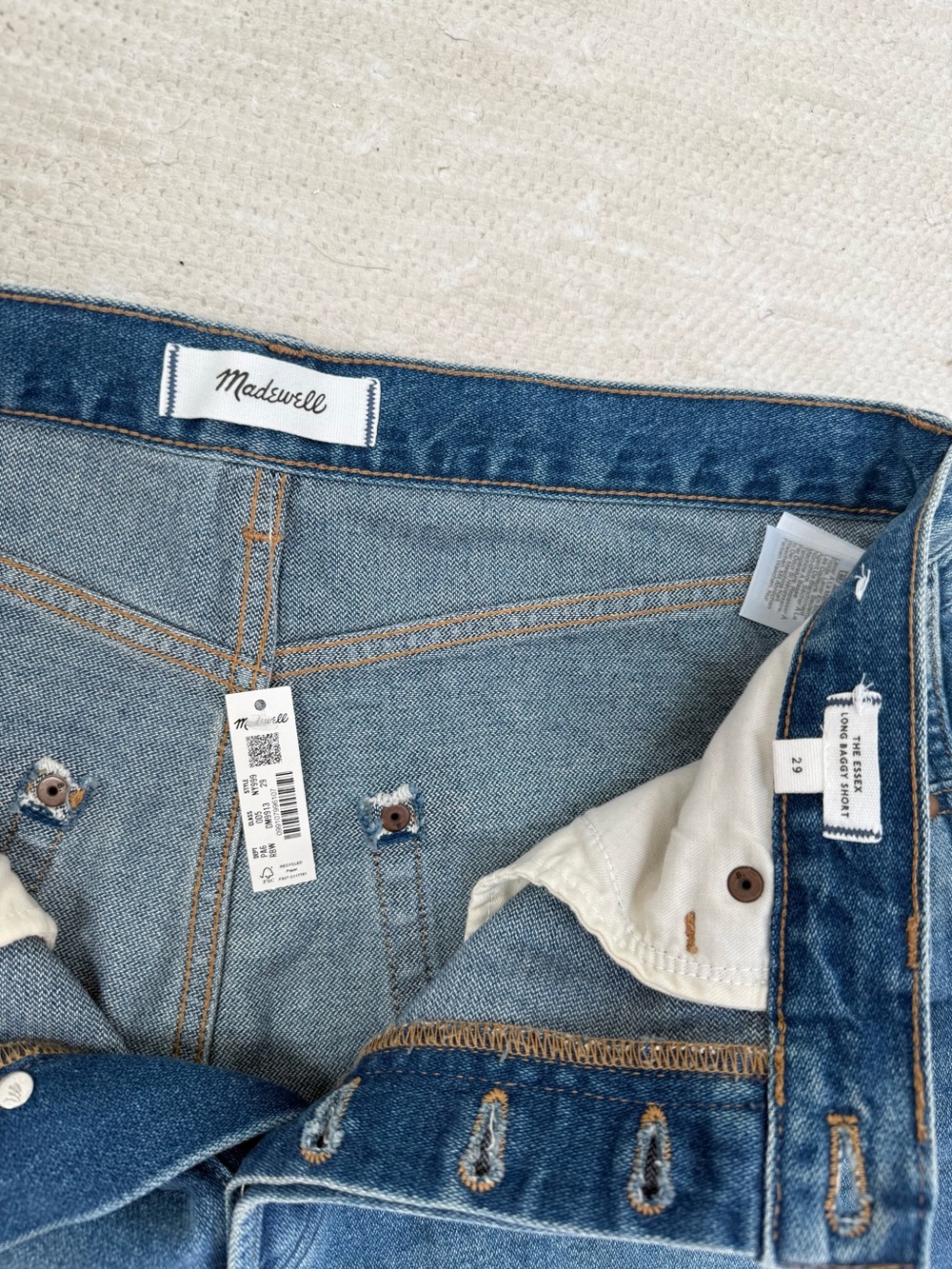 NWT Madewell The Essex Long Baggy Bermuda shorts sz 29 - Picture 5 of 6